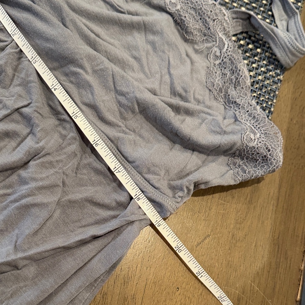 Soma Light gray Lace Pajama top - Picture 5 of 9